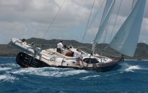 Sailing in windy water Oyster 54 Yacht For sale plan sea